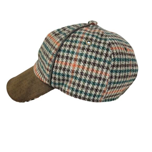 Stetson Wool Blend Houndstooth Plaid Baseball Cap Adjustable Buckle Back OSFM - Picture 4 of 9